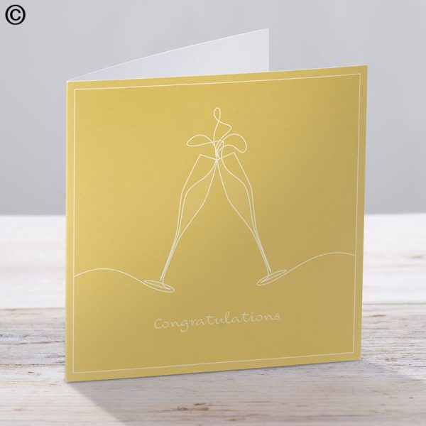 champagne congratulations greeting card